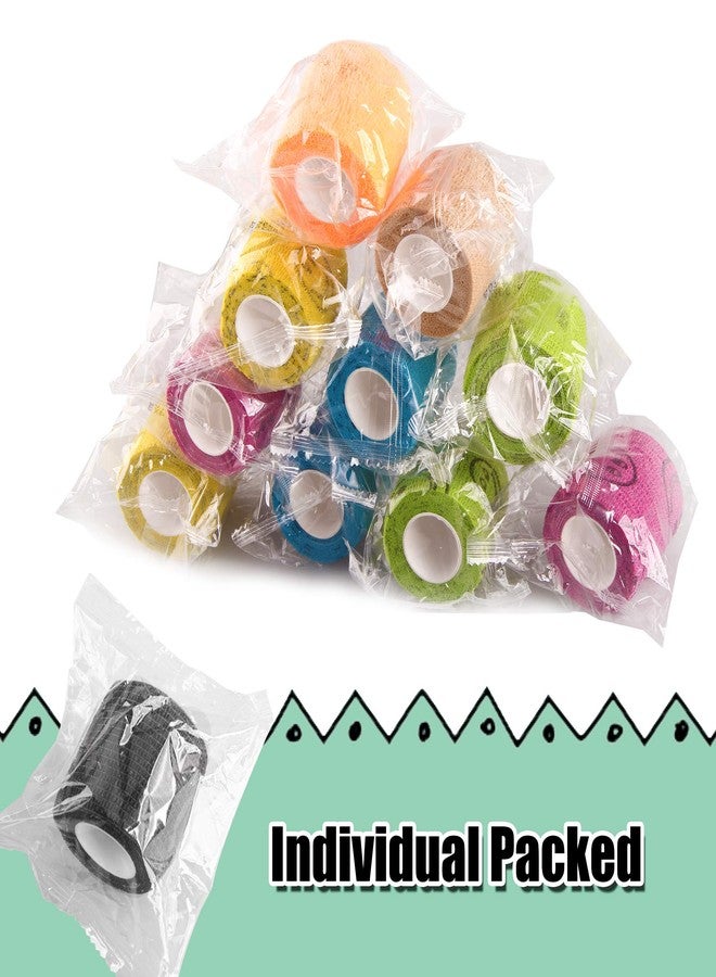 HOCTRAKA 24Pack Self Adhesive Tape Vet Wrap Flex Bandages Leg Wrap Adherent Non-Woven for Dog Cat Horse Pet Animals Ankle Sprains & Swelling 2 Inch 5 Yards (Assorted Patterns) - Image 5